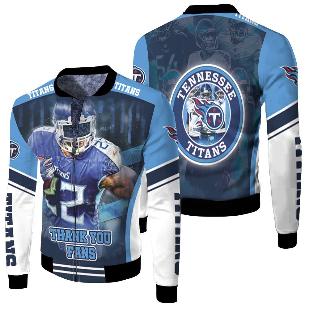 Derrick Henry #22 Tennessee Titans Super Bowl 2021 Afc South Division Fleece Bomber Jacket Derrick Henry #22 Tennessee Titans Super Bowl 2021 Afc South Division Fleece Bomber Jacket