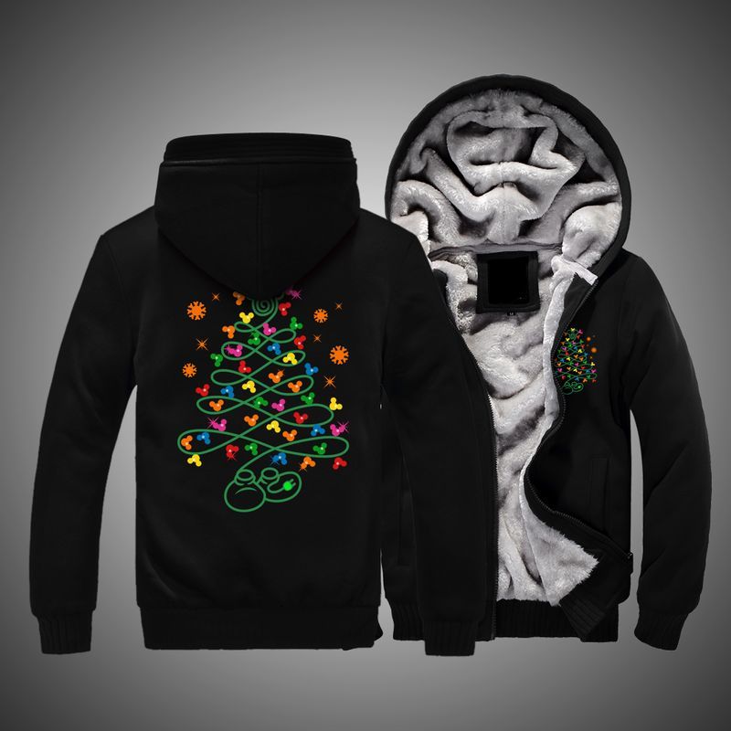 Disney Christmas Tree Over Print 3d Fleece Zip Hoodie Disney Christmas Tree Over Print 3d Fleece Zip Hoodie