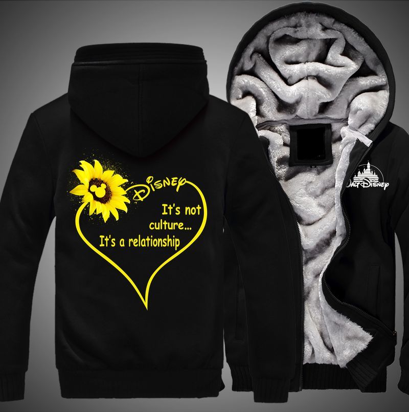 Disney Its Not Culture, Its A Relationship Over Print 3d Fleece Zip Hoodie Disney Its Not Culture, Its A Relationship Over Print 3d Fleece Zip Hoodie