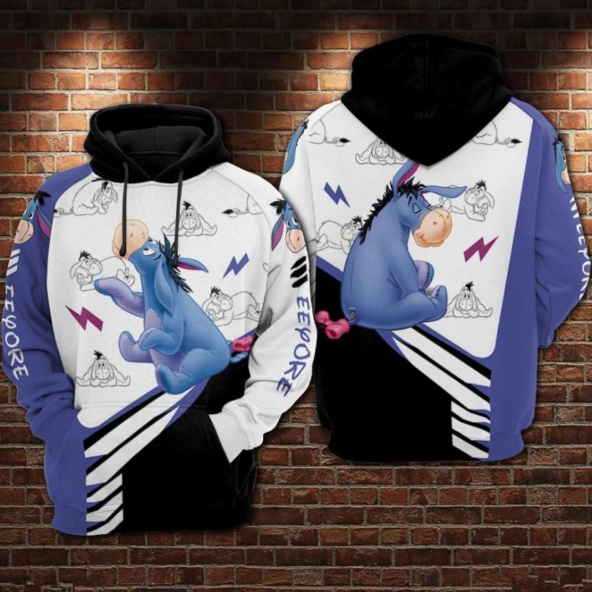 Eeyore Cartoon Winnie The Pooh 6 Over Print 3d Zip Hoodie Eeyore Cartoon Winnie The Pooh 6 Over Print 3d Zip Hoodie