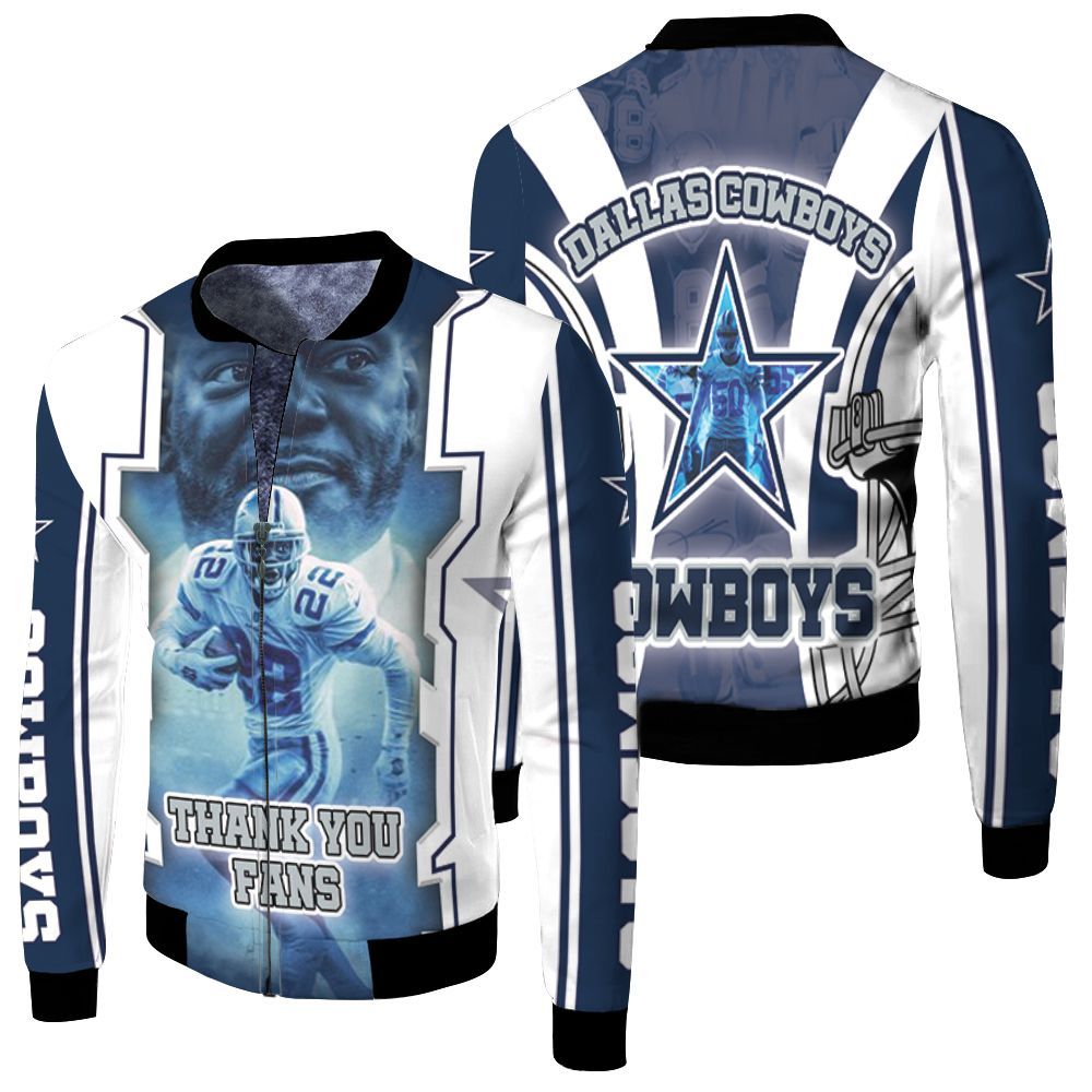 Emmitt Smith #22 Dallas Cowboys Nfc East Division Champions Super Bowl 2021 Fleece Bomber Jacket Emmitt Smith #22 Dallas Cowboys Nfc East Division Champions Super Bowl 2021 Fleece Bomber Jacket