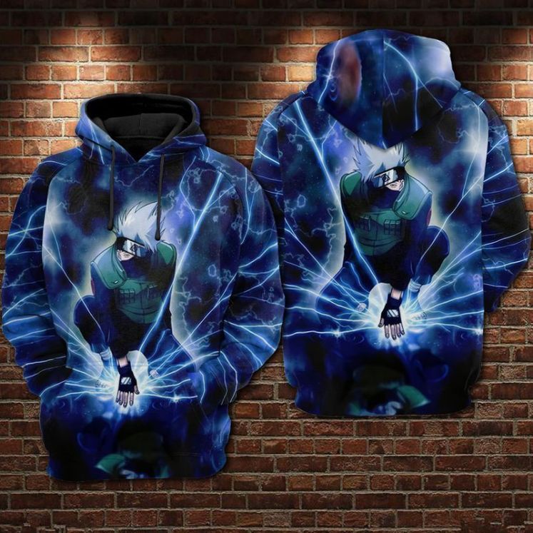 For Hatake Kakashi Lovers Thunder Super Powers 3d Hoodie For Hatake Kakashi Lovers Thunder Super Powers 3d Hoodie