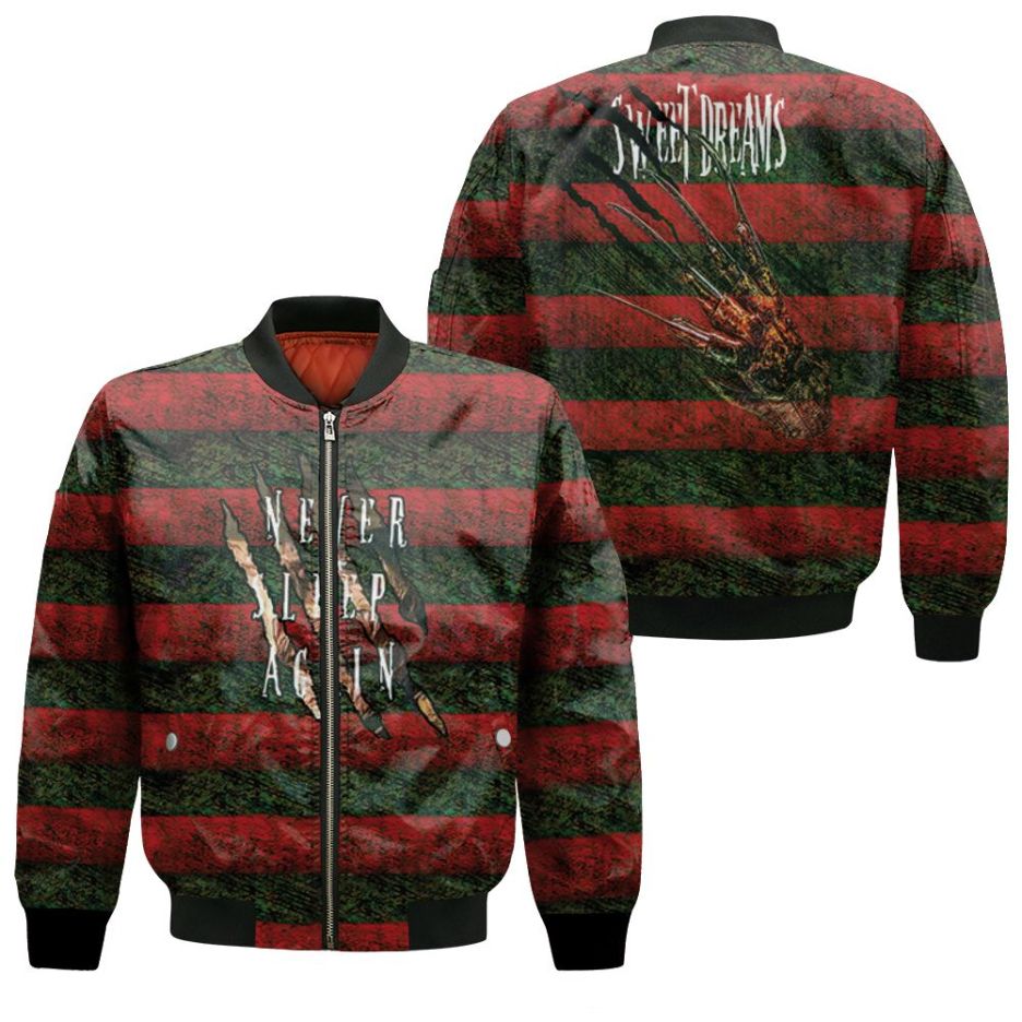 Freddy Krueger Never Sleep Again Sweet Dream Horror Film For Fan 3d Printed T Shirt 3d T Shirt Hoodie Sweater Bomber Jacket Freddy Krueger Never Sleep Again Sweet Dream Horror Film For Fan 3d Printed T Shirt 3d T Shirt Hoodie Sweater Bomber Jacket