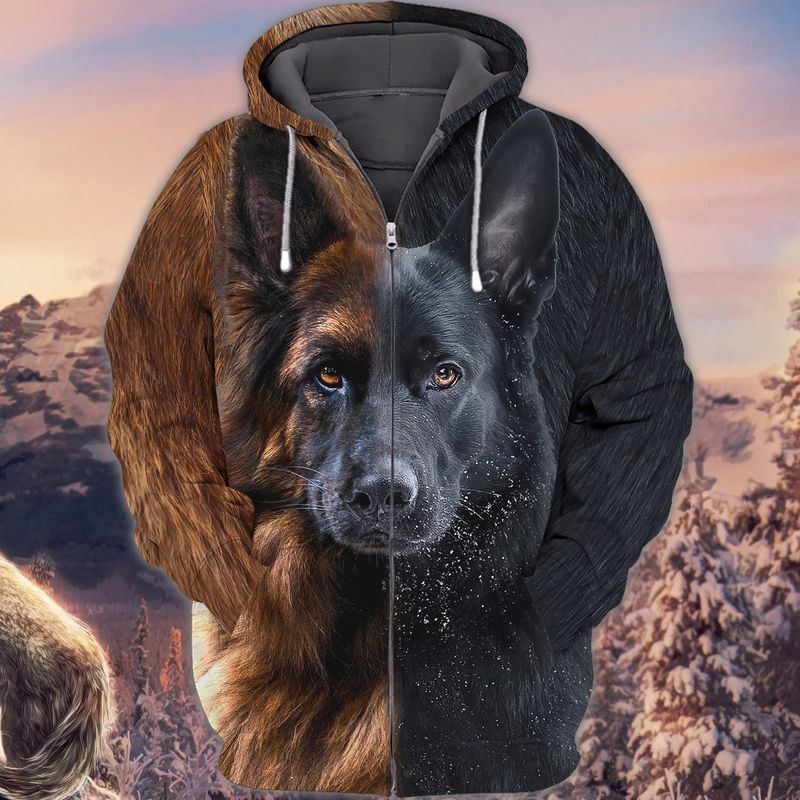 German Shepherd Dog 3d Zip Hoodie German Shepherd Dog 3d Zip Hoodie