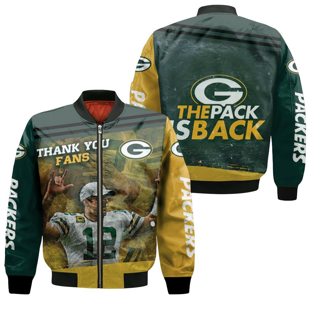 Green Bay Packers Nfc Noth Division Champions Thank You Fans The Pack Is Bad Bomber Jacket Green Bay Packers Nfc Noth Division Champions Thank You Fans The Pack Is Bad Bomber Jacket
