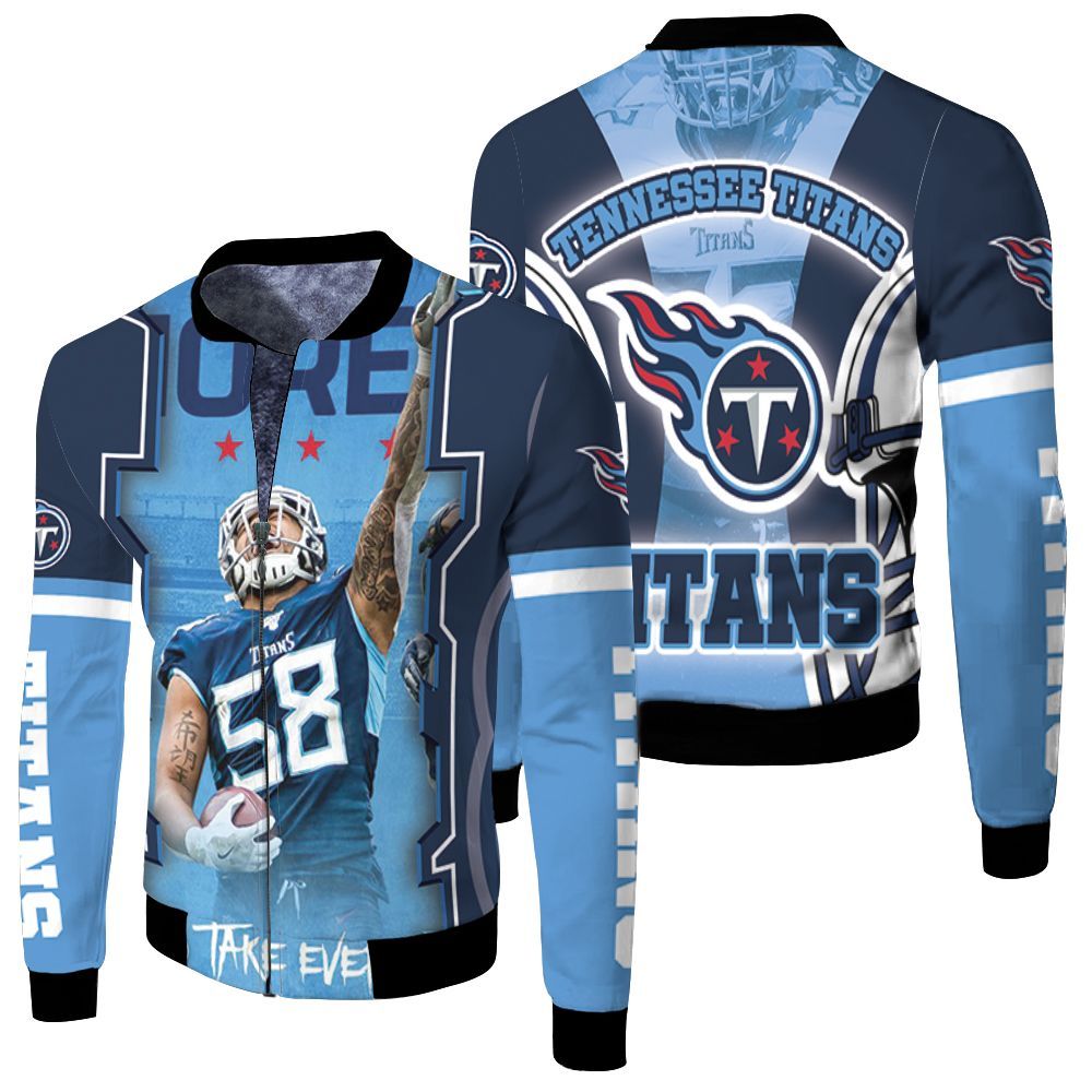 Harold Antonio Laudry#58 Tennessee Titans Afc South Division Champions Super Bowl 2021 Iii Fleece Bomber Jacket Harold Antonio Laudry#58 Tennessee Titans Afc South Division Champions Super Bowl 2021 Iii Fleece Bomber Jacket