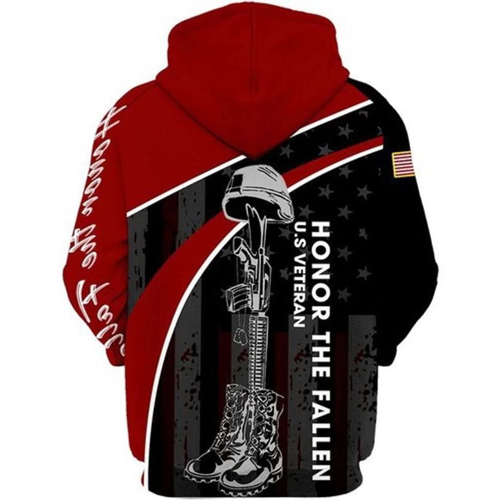 Honor The Fallen U.S Veteran 3d Hoodie Honor The Fallen U.S Veteran 3d Hoodie