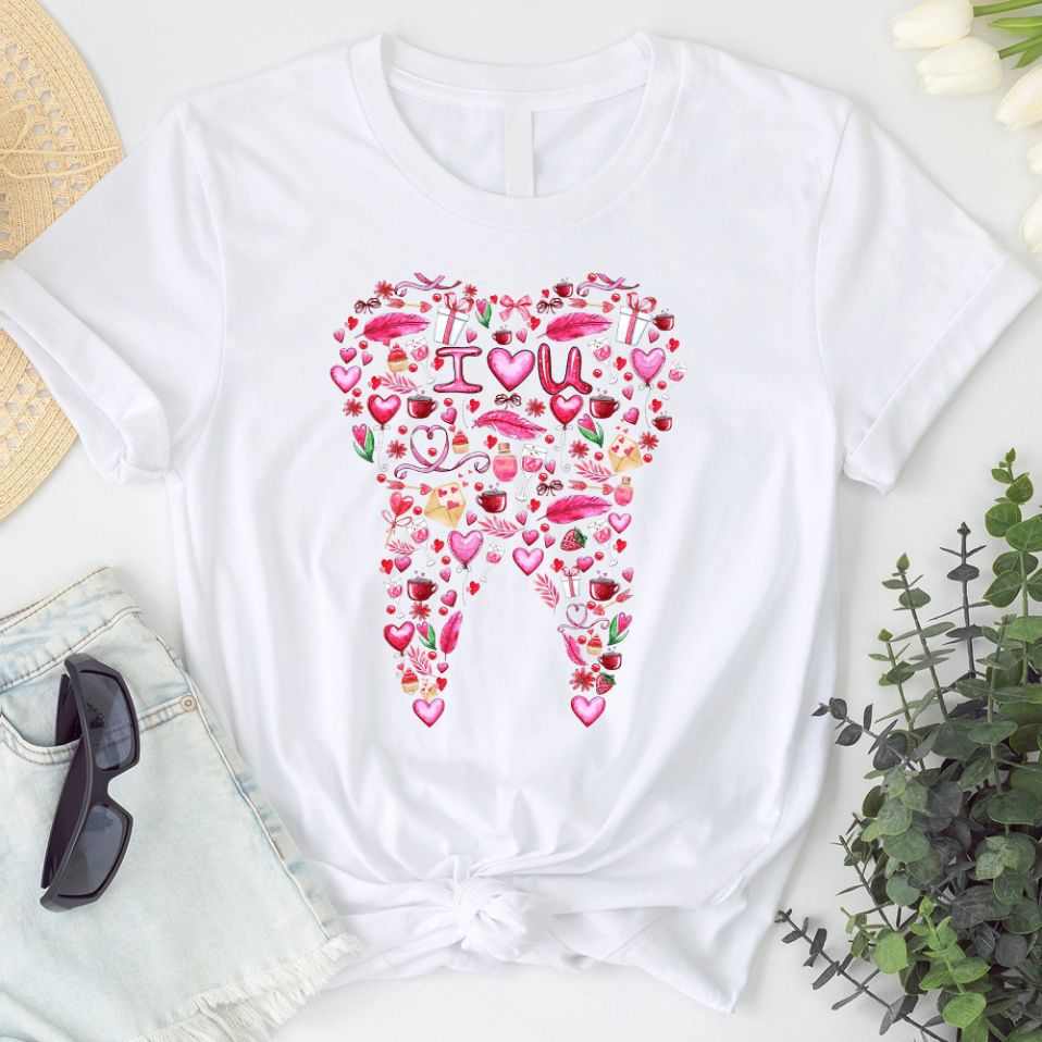 I Love You Valentine Tooth Shirt I Love You Valentine Tooth Shirt