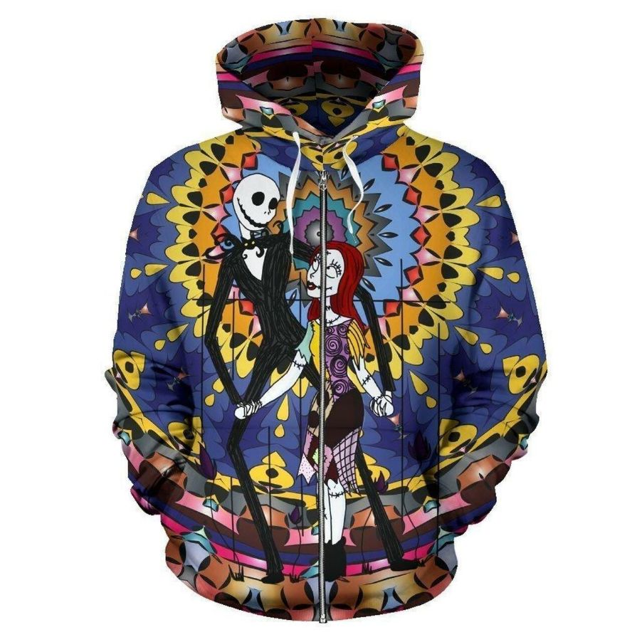 Jack Skellington 3d Zip Hoodie Jack Skellington 3d Zip Hoodie