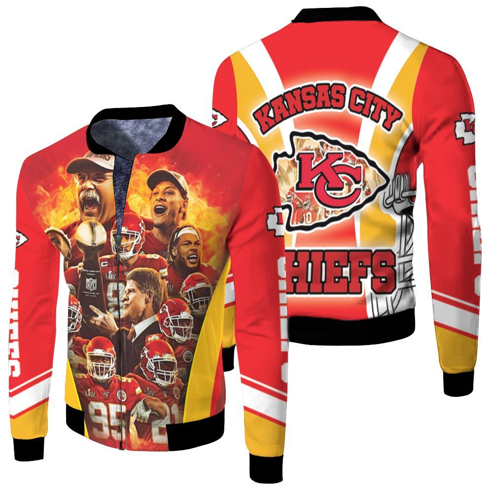 Kansas City Chiefs Champions Afc West Division Super Bowl 2021 Fleece Bomber Jacket Kansas City Chiefs Champions Afc West Division Super Bowl 2021 Fleece Bomber Jacket