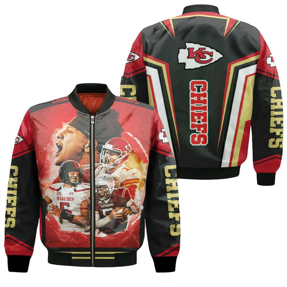 Kansas City Chiefs Player Wears Uniform Afc West Division Champions 2021 Bomber Jacket Kansas City Chiefs Player Wears Uniform Afc West Division Champions 2021 Bomber Jacket