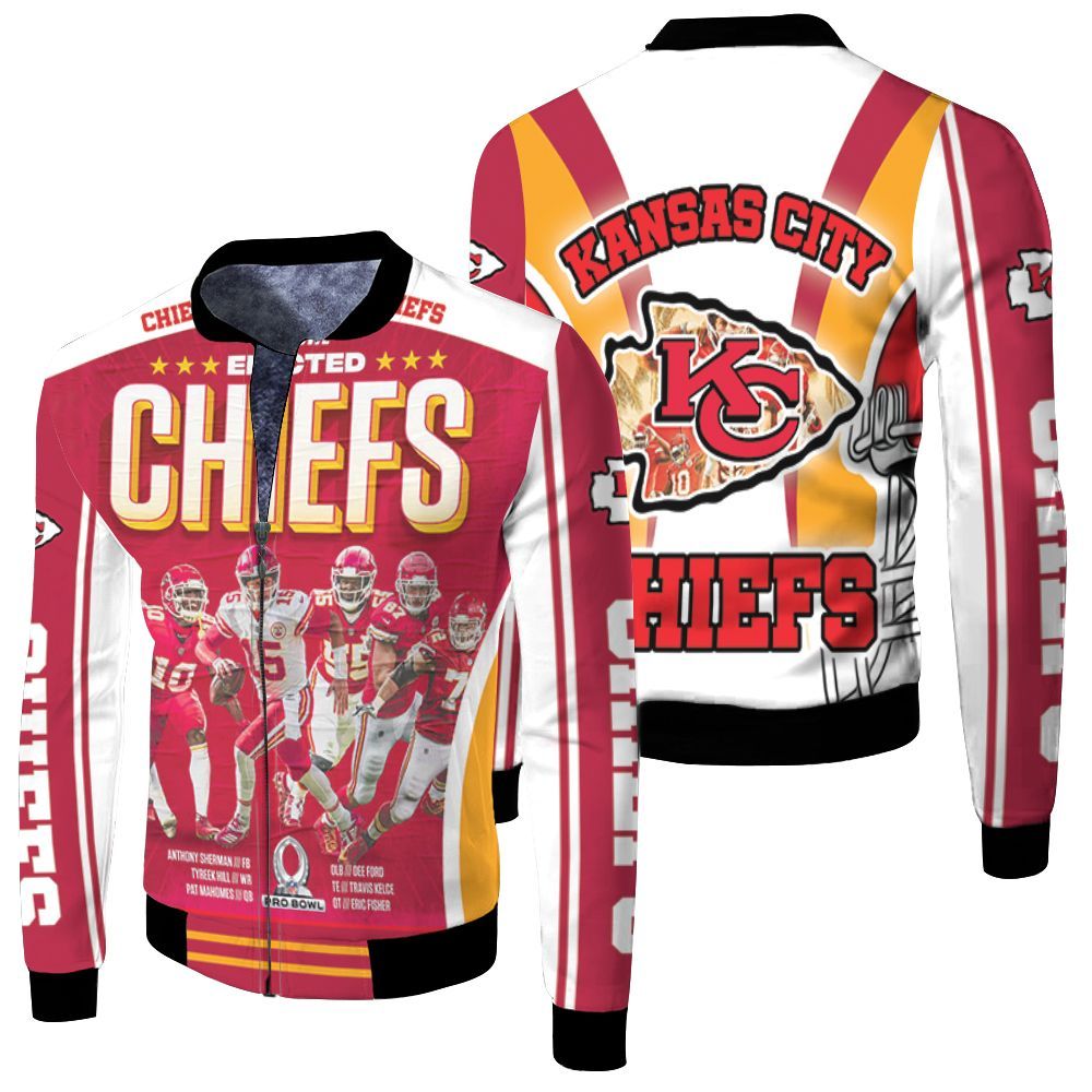 Kansas City Chiefs Pro Super Bowl 2021 Afc West Division Fleece Bomber Jacket Kansas City Chiefs Pro Super Bowl 2021 Afc West Division Fleece Bomber Jacket