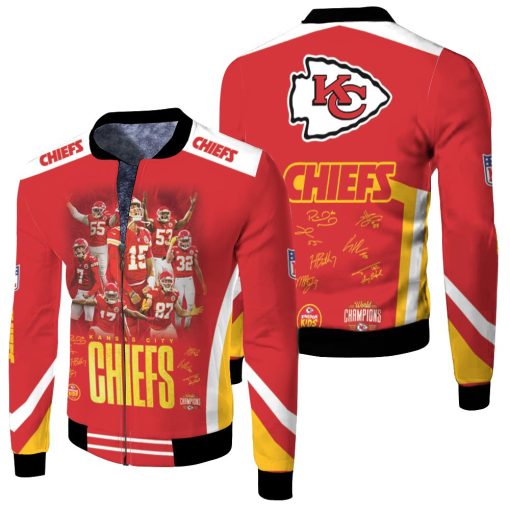 Kansas City Chiefs Signature Nfl 2020 Season Afc West Division Champion 2020 Fleece Bomber Jacket