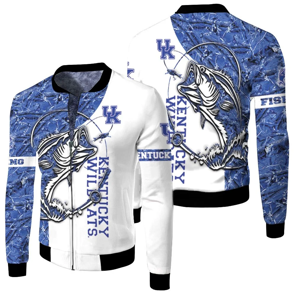 Kentucky Wildcats Ncaa For Wildcats Fan Fishing Lover 3d Jersey Fleece Bomber Jacket Kentucky Wildcats Ncaa For Wildcats Fan Fishing Lover 3d Jersey Fleece Bomber Jacket