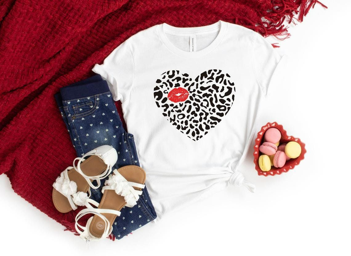 Leopard Heart Valentines Day Shirt Leopard Heart Valentines Day Shirt