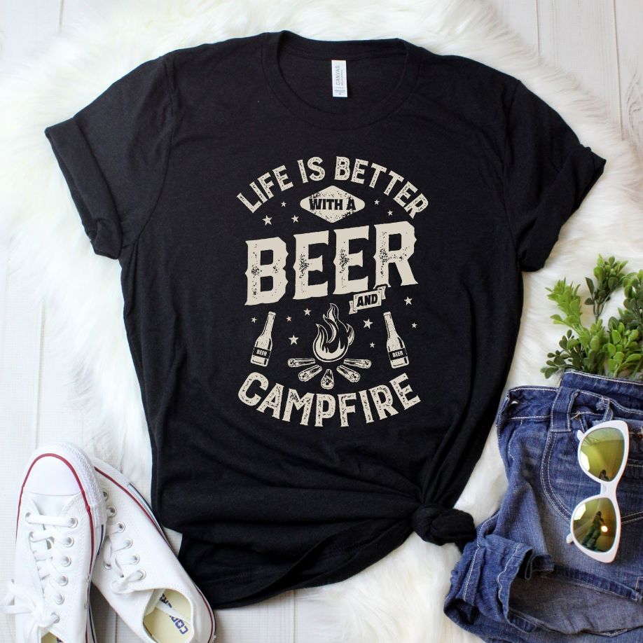 Life Is Better With Beer Camping Shirt Life Is Better With Beer Camping Shirt