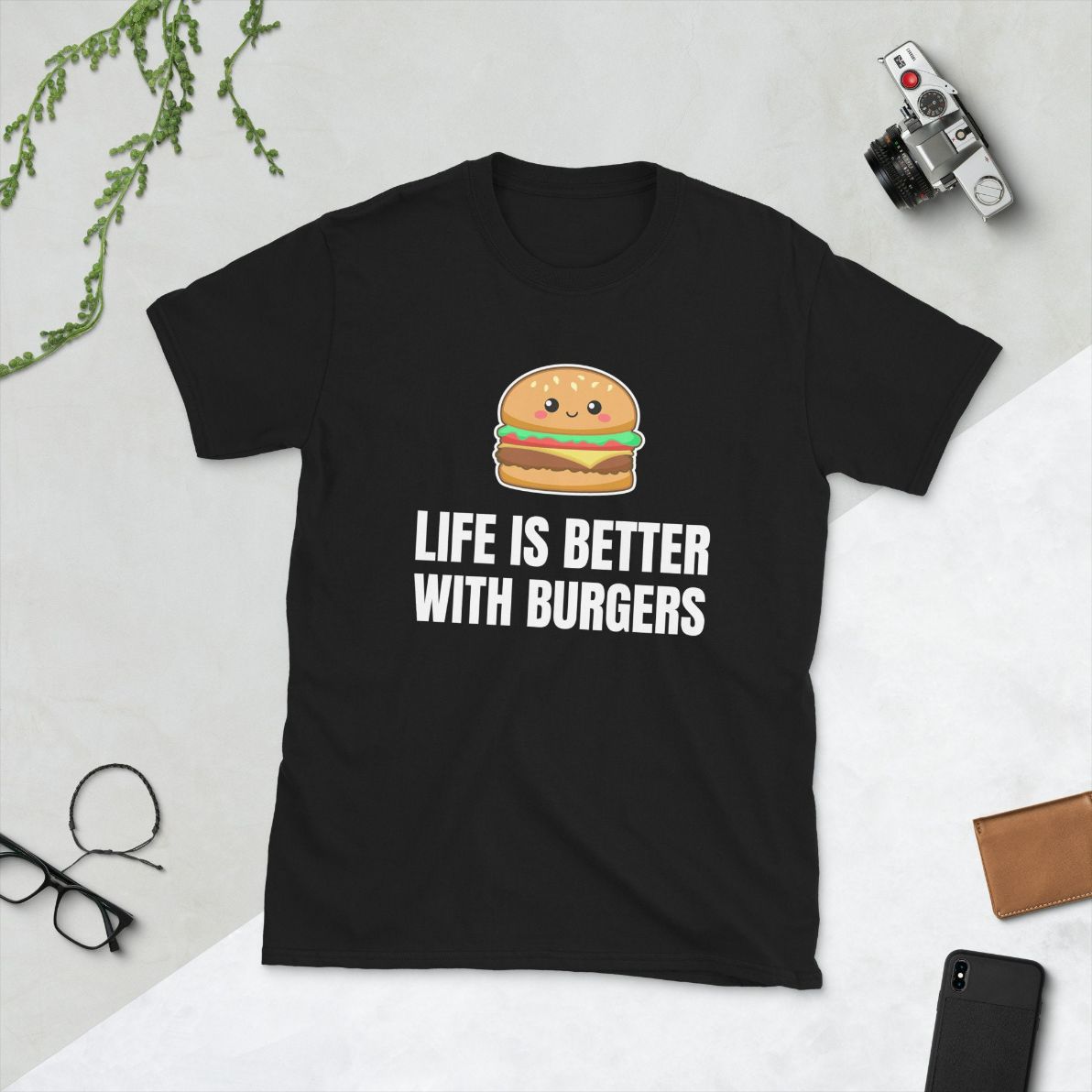 Life Is Better With Burgers Cheeseburger Hamburger Fast Food Lover Unisex T-Shirt Life Is Better With Burgers Cheeseburger Hamburger Fast Food Lover Unisex T-Shirt