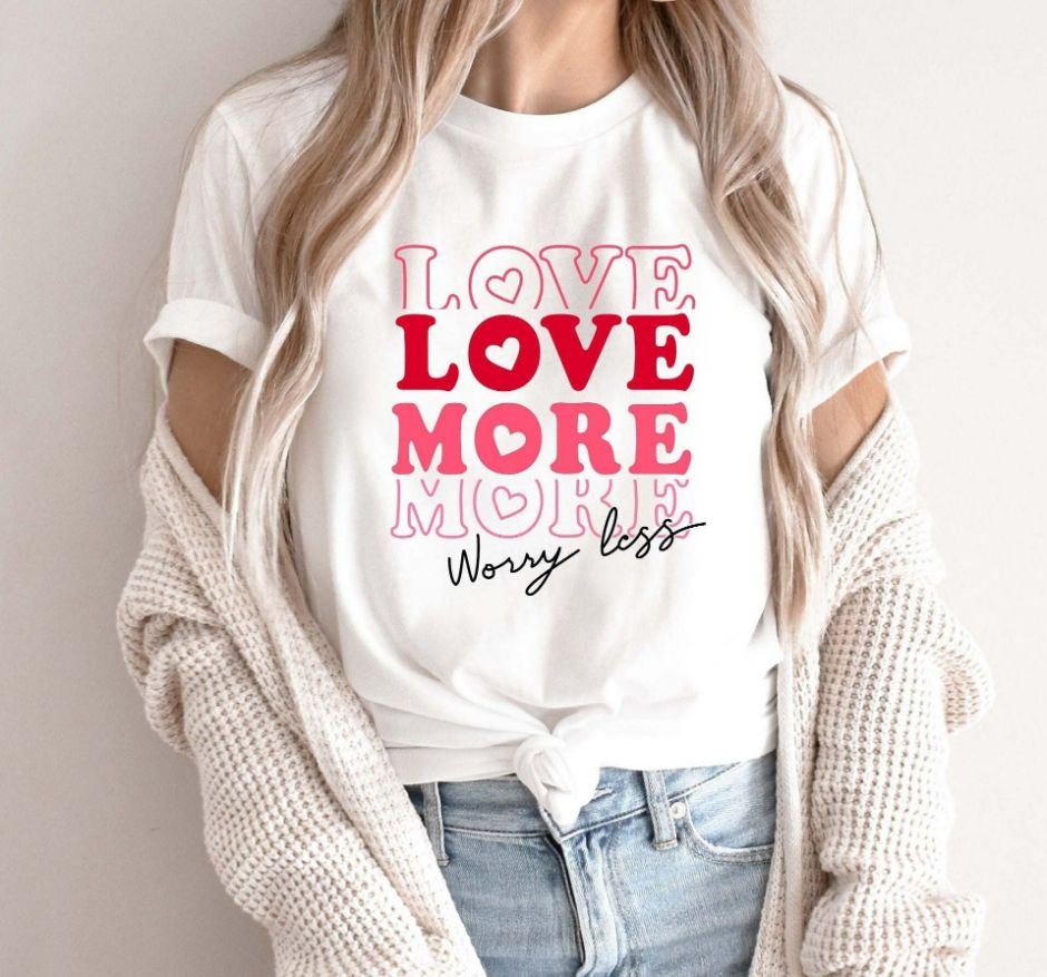 Love More Svg Valentine Unisex T-Shirt Love More Svg Valentine Unisex T-Shirt