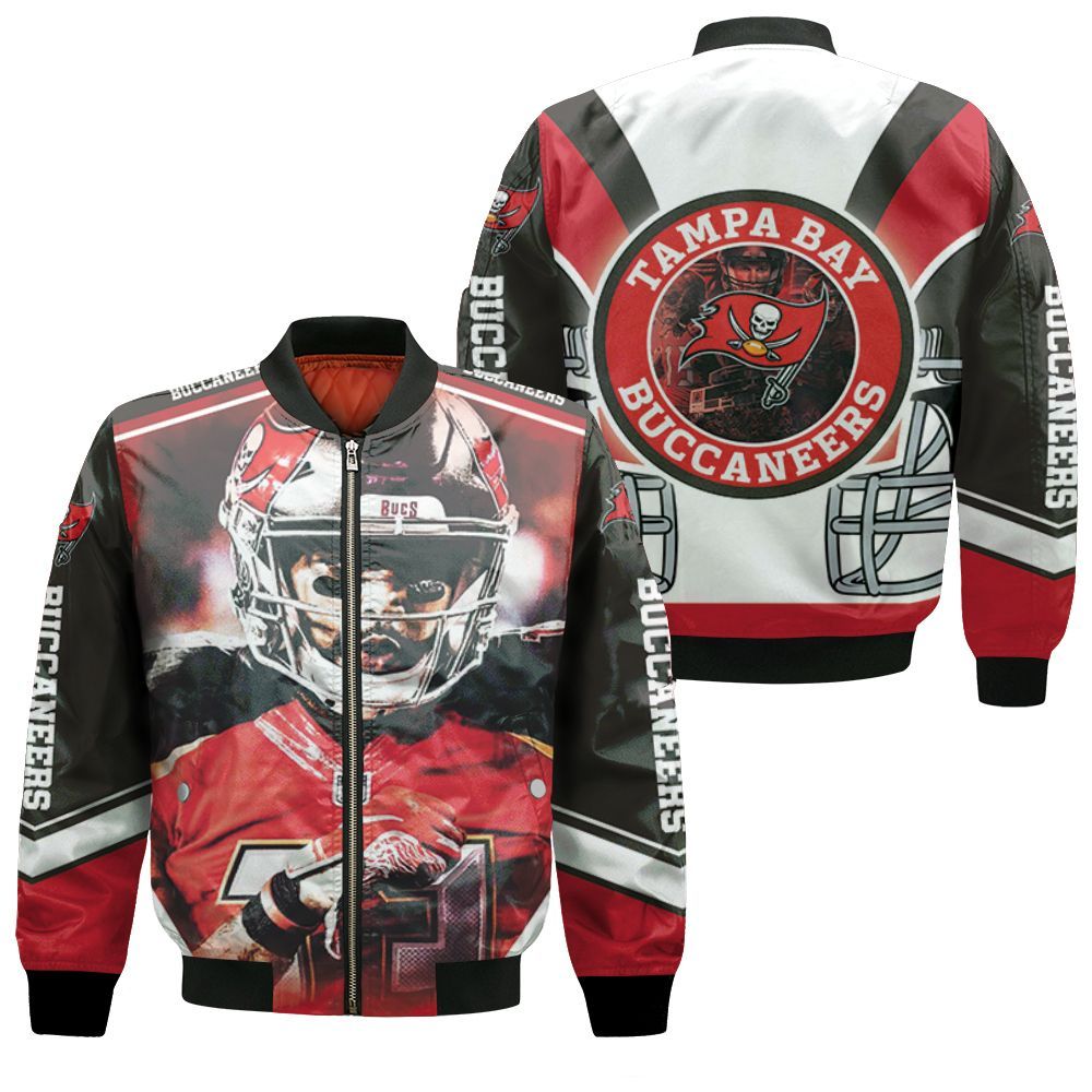 Mike Evans #13 Tampa Bay Buccaneers Nfc South Division Champions Super Bowl 2021 Bomber Jacket Mike Evans #13 Tampa Bay Buccaneers Nfc South Division Champions Super Bowl 2021 Bomber Jacket