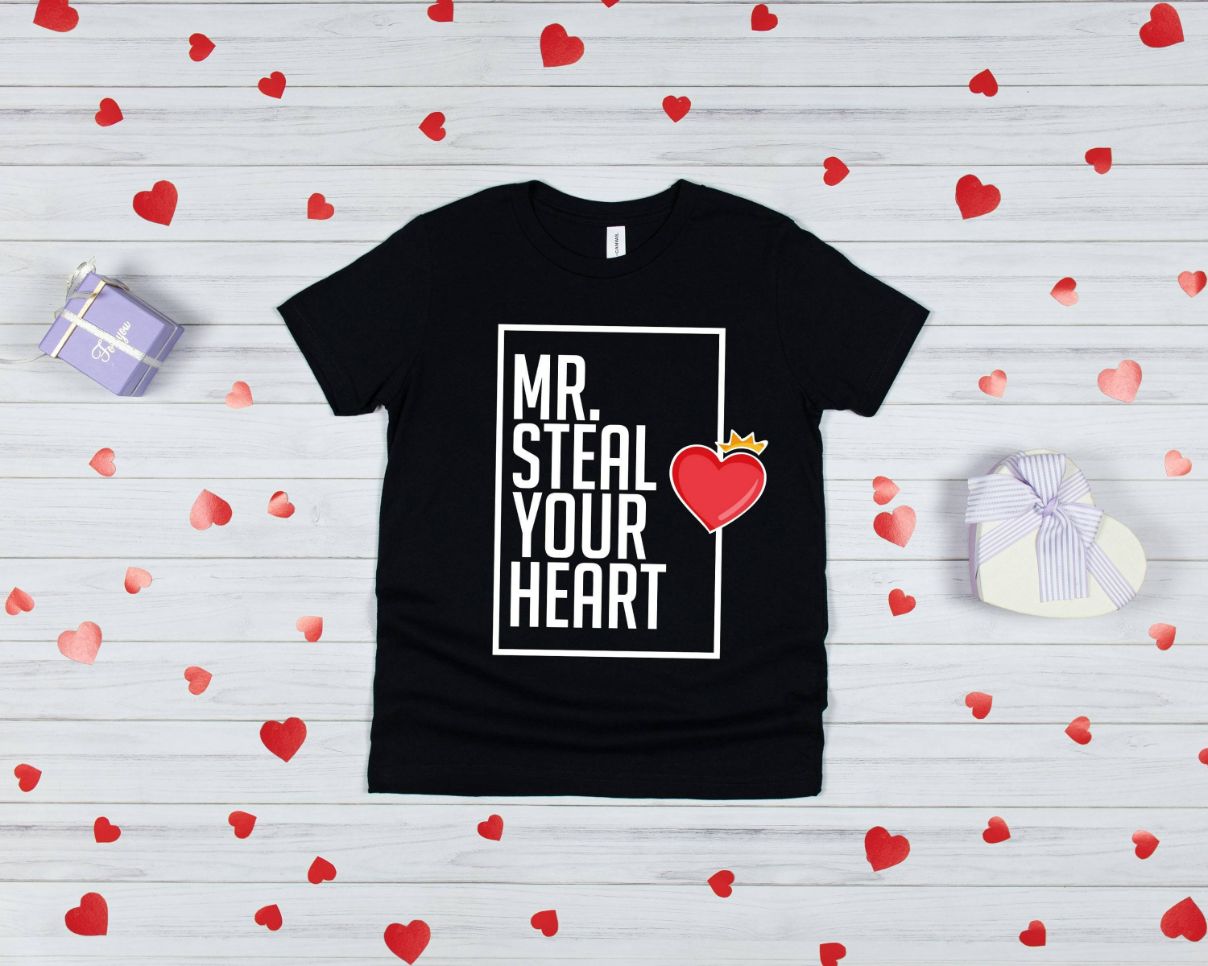 Mr Steal Your Heart Funny Valentines Day T-Shirt Mr Steal Your Heart Funny Valentines Day T-Shirt