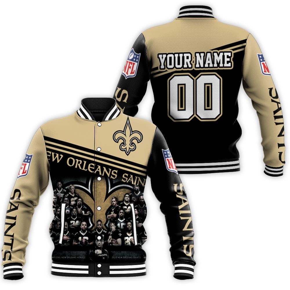 New Orleans Saints Nfc Champions Coach Players Personalized Baseball Jacket New Orleans Saints Nfc Champions Coach Players Personalized Baseball Jacket