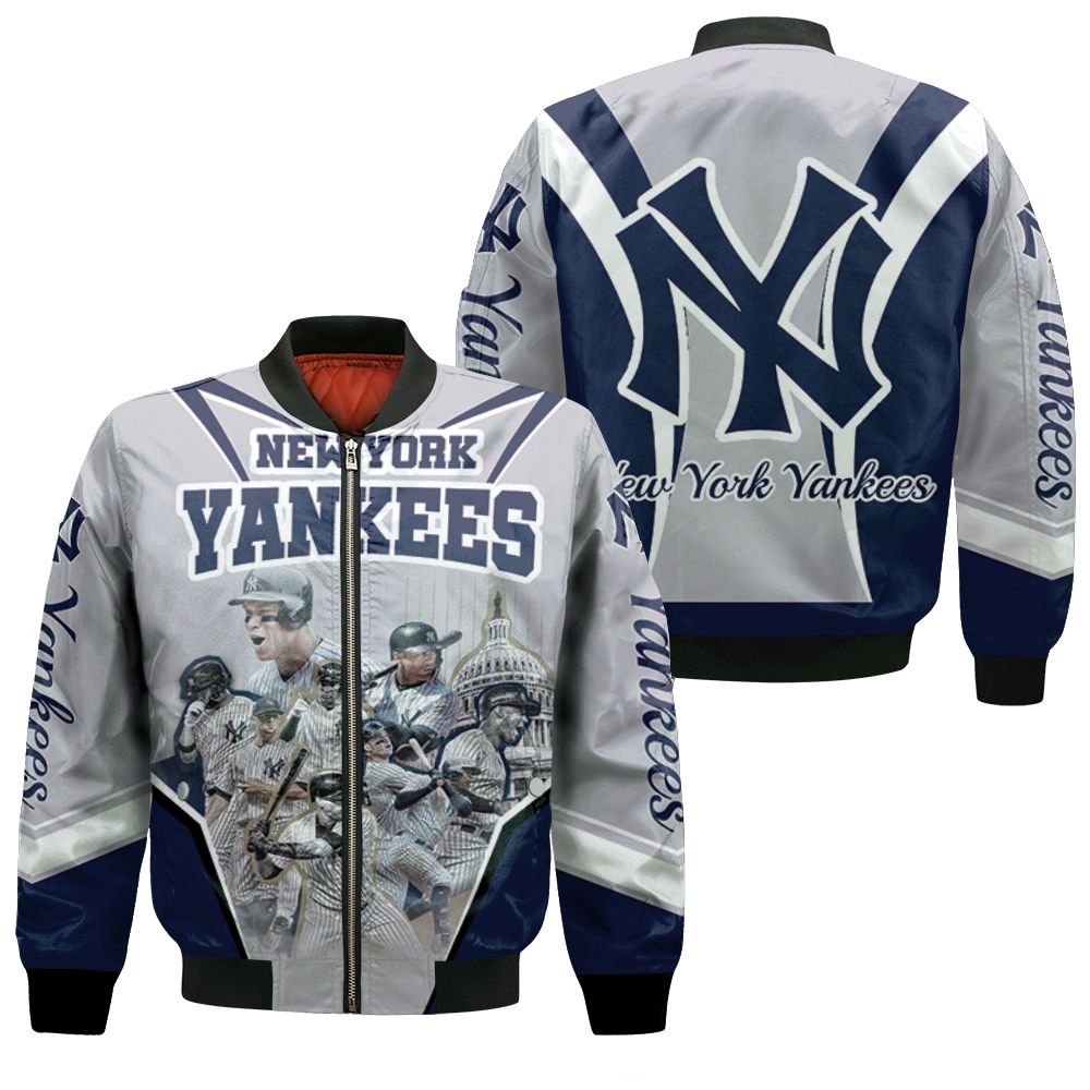 New York Yankees Sanchez Austin Torres Andujar Line Up For Fan Bomber Jacket New York Yankees Sanchez Austin Torres Andujar Line Up For Fan Bomber Jacket