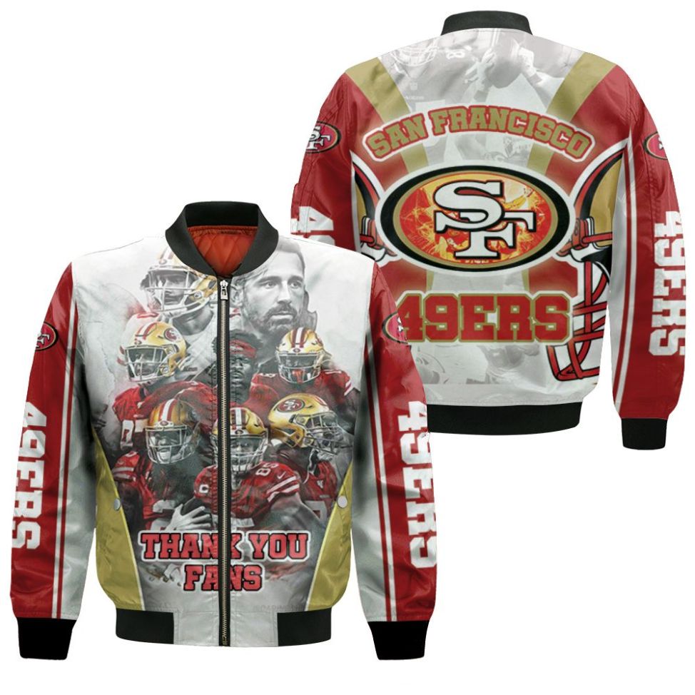 San Francisco 49ers Thank You Fans Nfc West Division Super Bowl 2021 Bomber Jacket San Francisco 49ers Thank You Fans Nfc West Division Super Bowl 2021 Bomber Jacket