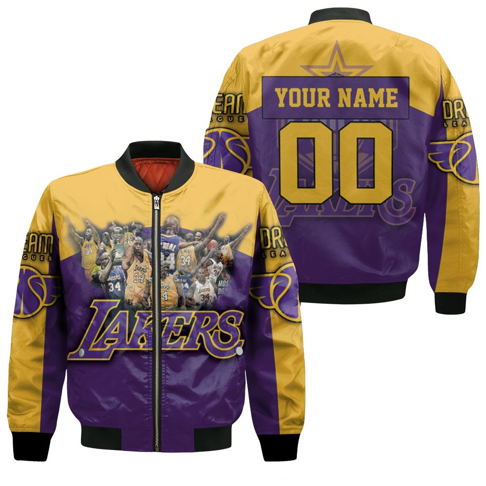 Shaquille Oneal 34 Los Angeles Lakers Nba Western Conference Personalized Bomber Jacket Shaquille Oneal 34 Los Angeles Lakers Nba Western Conference Personalized Bomber Jacket