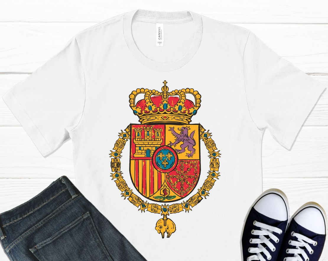 Spain Crown Royal Standard Lion King Unisex T-Shirt Spain Crown Royal Standard Lion King Unisex T-Shirt