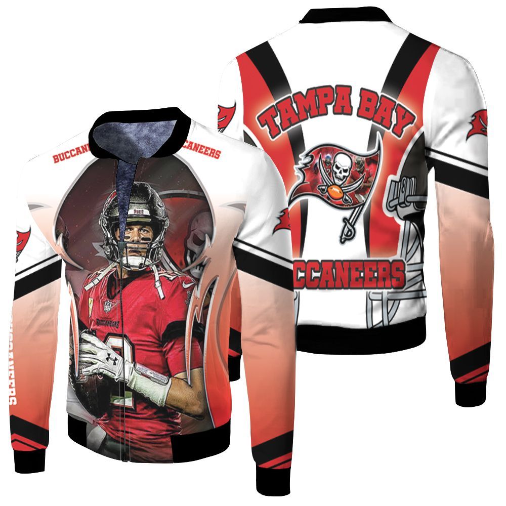 Tampa Bay Buccaneers Super Bowl Champions Tom Brady 2021 Fleece Bomber Jacket Tampa Bay Buccaneers Super Bowl Champions Tom Brady 2021 Fleece Bomber Jacket
