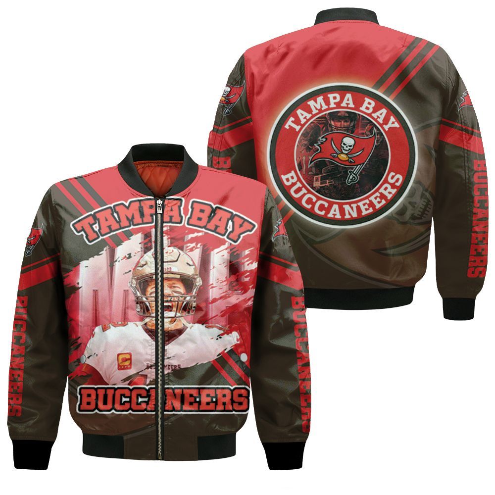 Tampa Bay Buccaneers Tom Brady 12super Bowl Champions 2021 Bomber Jacket Tampa Bay Buccaneers Tom Brady 12super Bowl Champions 2021 Bomber Jacket