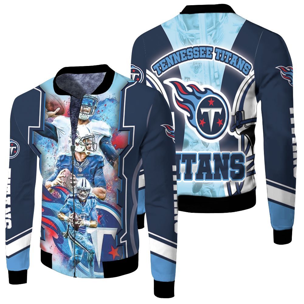 Tennessee Titans Super Bowl 2021 Afc South Division Champions Fleece Bomber Jacket Tennessee Titans Super Bowl 2021 Afc South Division Champions Fleece Bomber Jacket