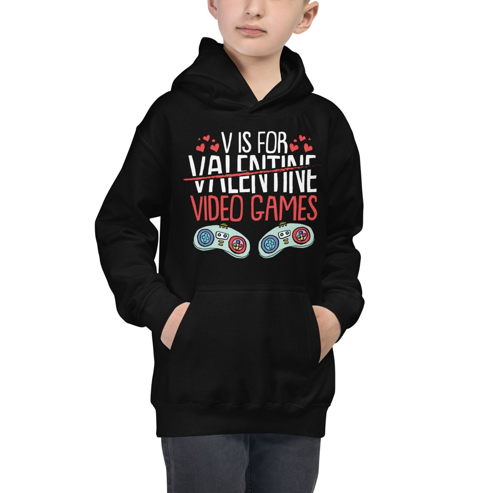 V Is For Video Games Valentine Hoodie V Is For Video Games Valentine Hoodie