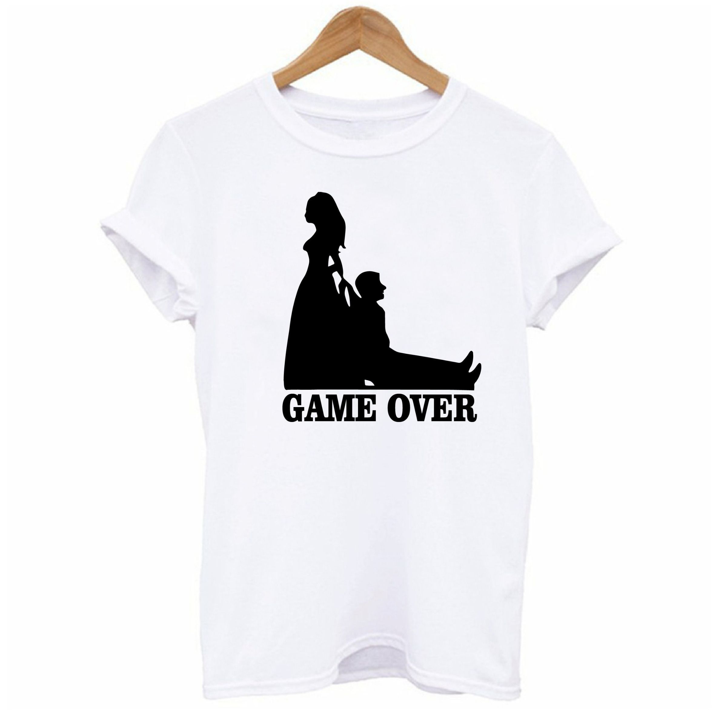 Valentines Day Gift For Groom Game Over Wedding Men T-Shirt Valentines Day Gift For Groom Game Over Wedding Men T-Shirt