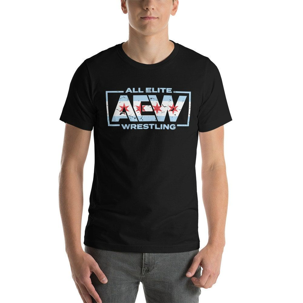 AEW Chicago Flag Logo T-Shirt AEW Chicago Flag Logo T-Shirt