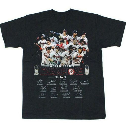 Atlanta Braves 2021 World Series Champions Signatures Unisex Shirt