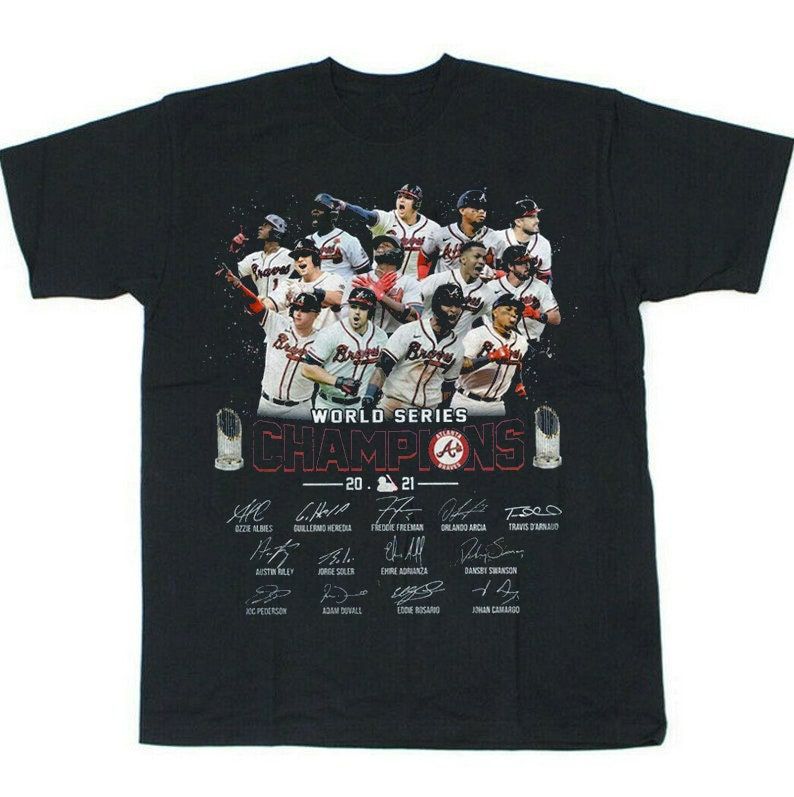 Atlanta Braves 2021 World Series Champions Signatures Unisex Shirt Atlanta Braves 2021 World Series Champions Signatures Unisex Shirt