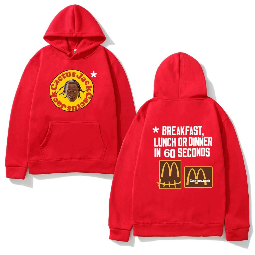 BRE AKFAST LUNCH OR DINNER IN 60 SECONDS Cactus Jack Hoodie BRE AKFAST LUNCH OR DINNER IN 60 SECONDS Cactus Jack Hoodie