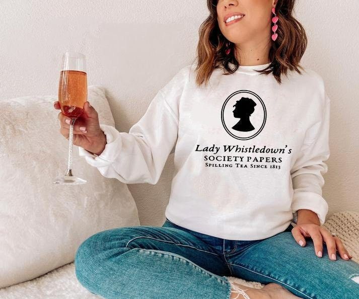 Bridgerton Inspired Lady Whistledown Sweatshirt Bridgerton Inspired Lady Whistledown Sweatshirt