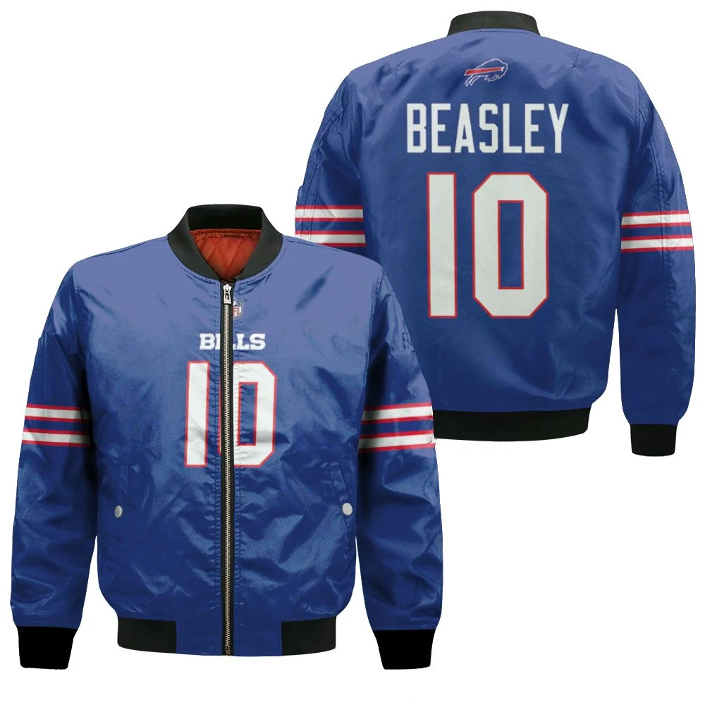 Buffalo Bills Cole Beasley #10 Nfl Legend Player American Football Game Royal 3d Designed Allover Gift For Bills Fans Bomber Jacket Buffalo Bills Cole Beasley #10 Nfl Legend Player American Football Game Royal 3d Designed Allover Gift For Bills Fans Bomber Jacket