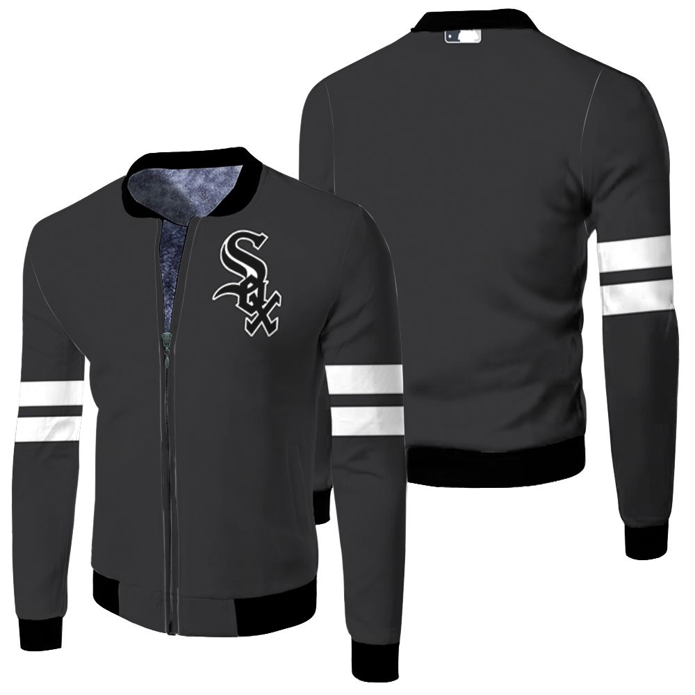 Chicago White Sox Black 2019 Jersey Inspired Style Fleece Bomber Jacket Chicago White Sox Black 2019 Jersey Inspired Style Fleece Bomber Jacket