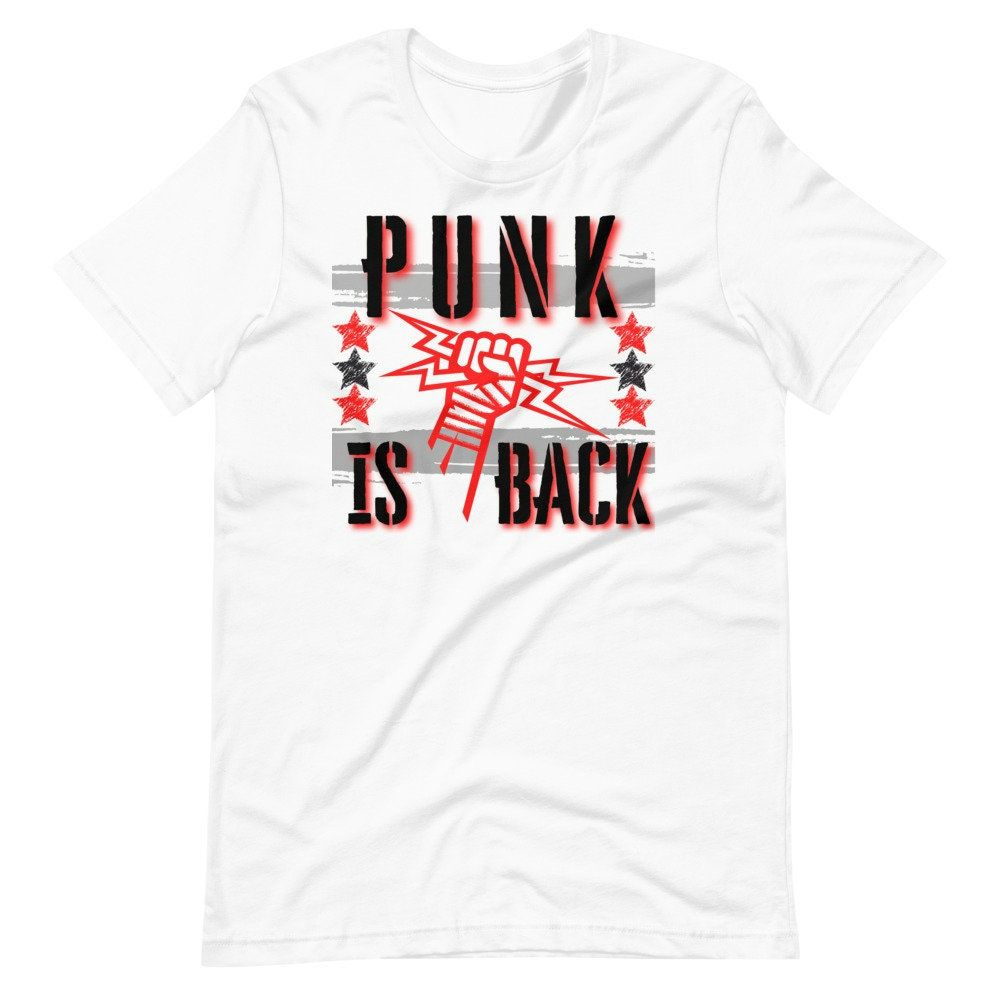 CM PUNK Is Back AEW Wrestling Short-Sleeve Unisex T-Shirt CM PUNK Is Back AEW Wrestling Short-Sleeve Unisex T-Shirt