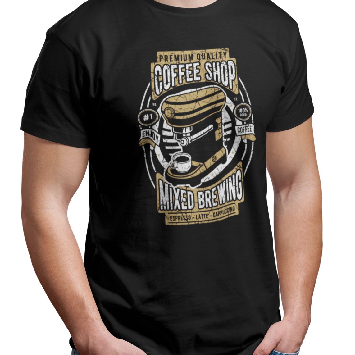 Coffee Shop Mixed Brewing Latte Espresso Vintage Unisex T-Shirt Coffee Shop Mixed Brewing Latte Espresso Vintage Unisex T-Shirt