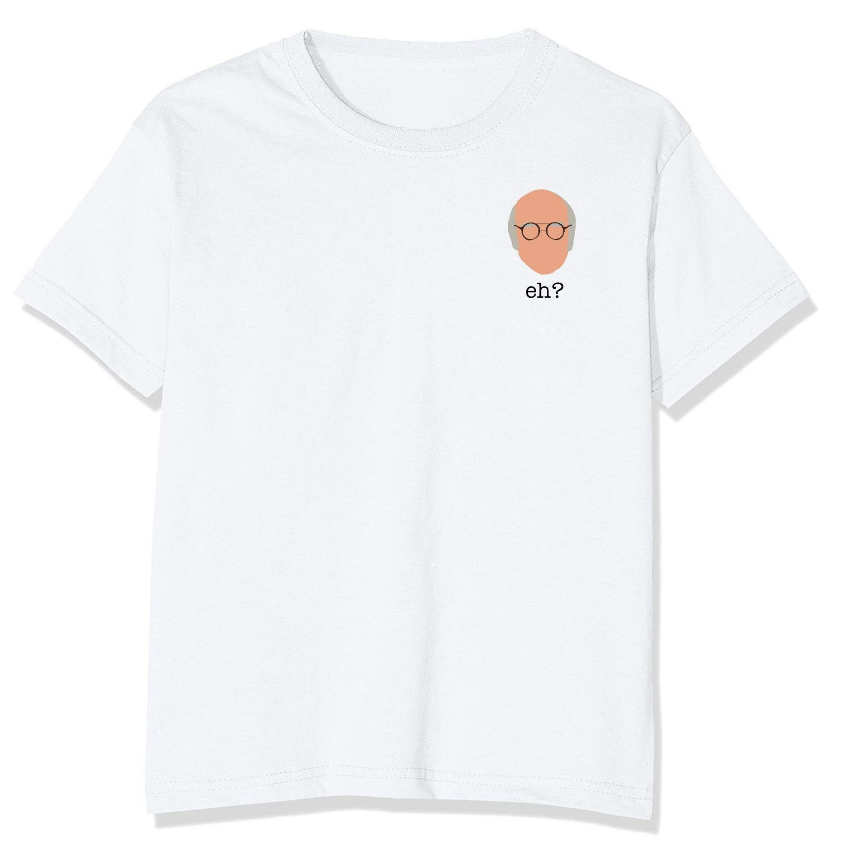 Curb Your Enthusiasm’s Larry David Themed Pocket Tee CYE Quote ‘Eh’ T-Shirt Curb Your Enthusiasm’s Larry David Themed Pocket Tee CYE Quote ‘Eh’ T-Shirt