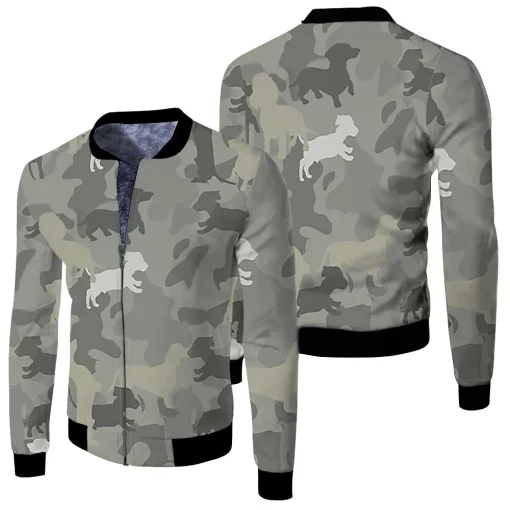 Dachshund Pattern Camouflage Style For Dog Lover 3d Sweater 3d Printed Hoodie Jersey Fleece Bomber Jacket