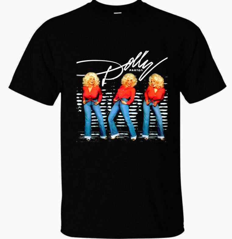 Dolly Parton Funny Black Cotton Tee Shirt Dolly Parton Funny Black Cotton Tee Shirt