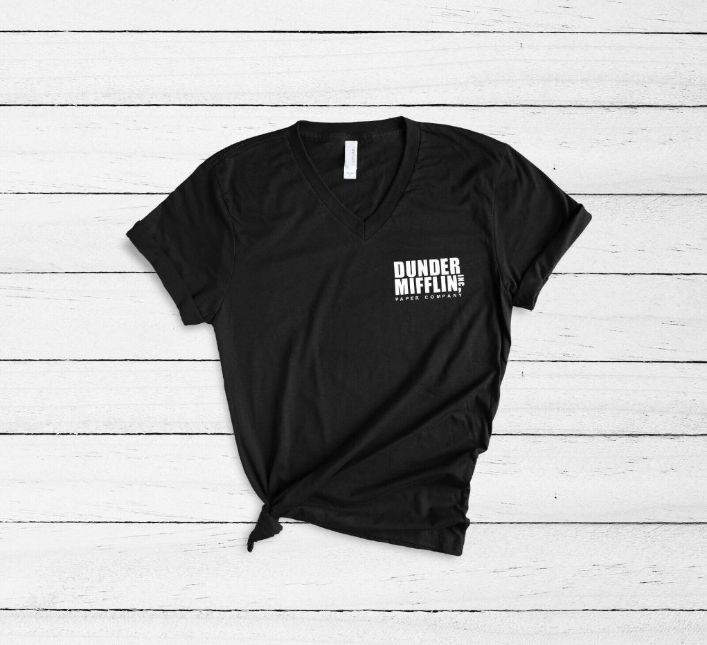 Dunder Mifflin Paper Co Unisex V Neck T-Shirt Dunder Mifflin Paper Co Unisex V Neck T-Shirt