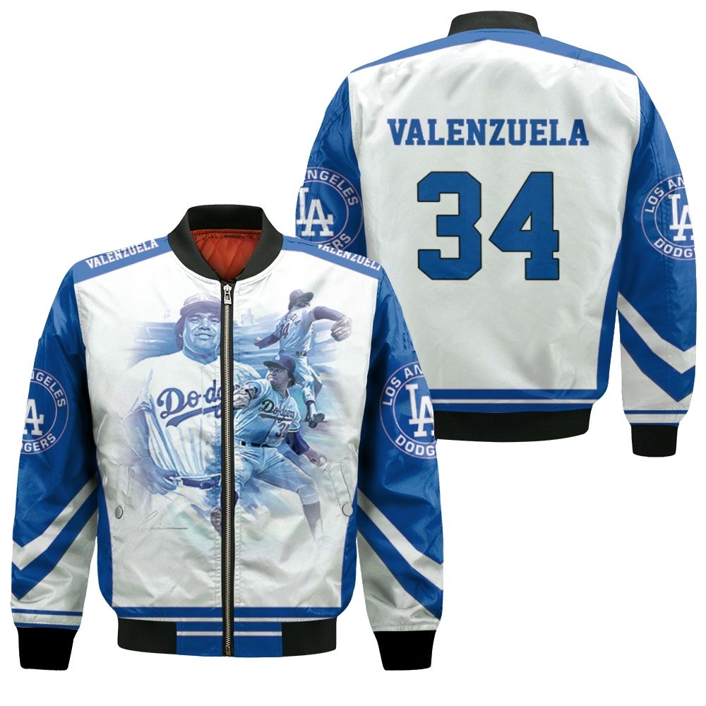 Fernando Valenzuela La Dodgers Bomber Jacket Fernando Valenzuela La Dodgers Bomber Jacket