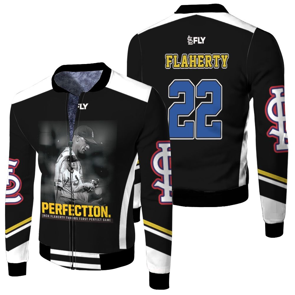 Flaherty 22 Of The St Louis Cardinals Fleece Bomber Jacket Flaherty 22 Of The St Louis Cardinals Fleece Bomber Jacket