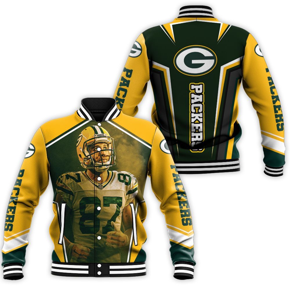 Green Bay Packers Jordy Nelson 87 For Fans Baseball Jacket Green Bay Packers Jordy Nelson 87 For Fans Baseball Jacket